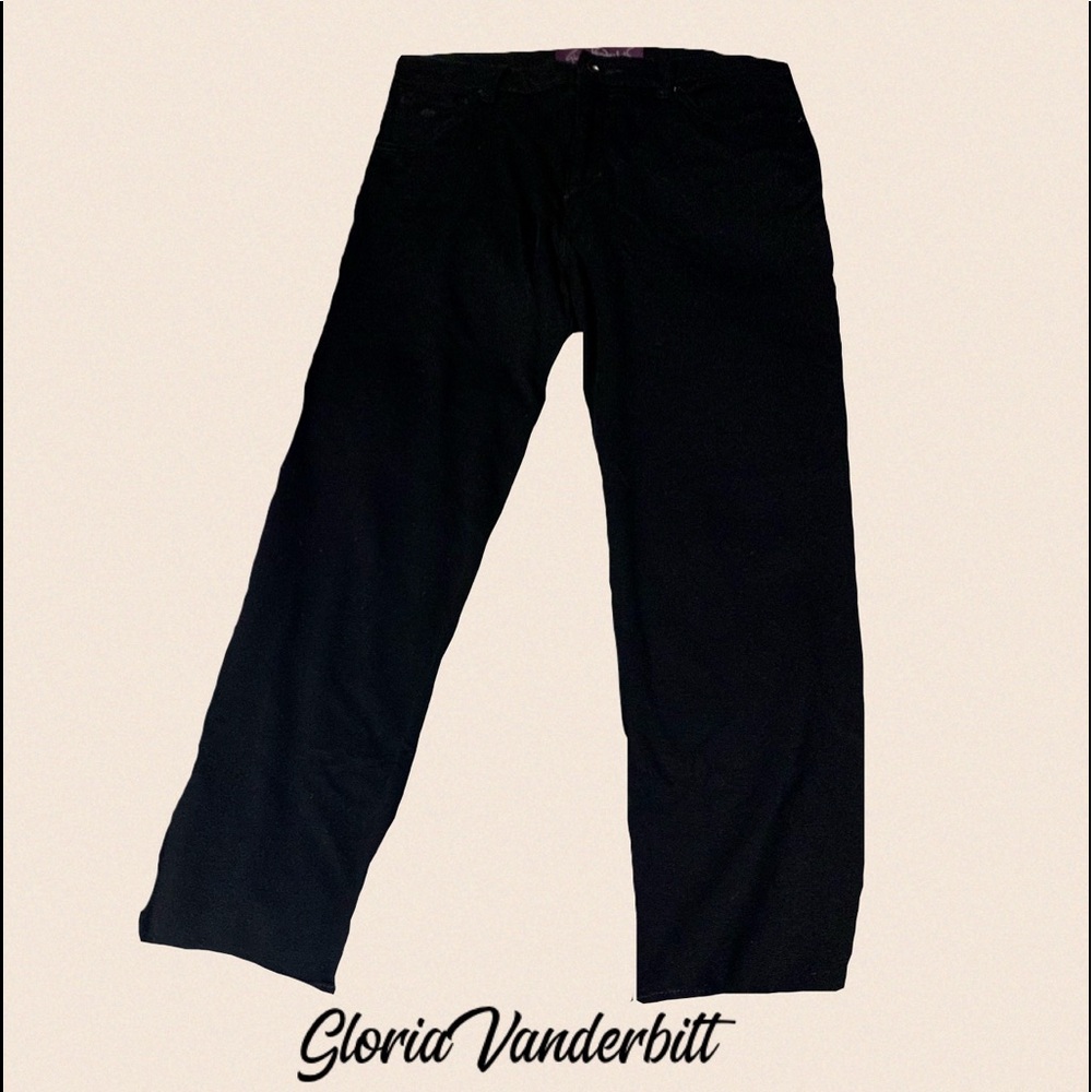 🖤Gloria Vanderbilt Black Pants, Size 12 Petite- Beaded pockets ✨